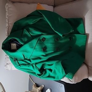 Green pea coat